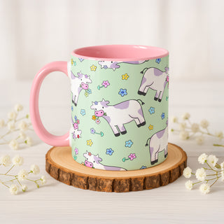 Taste the Flowers Cow Mug