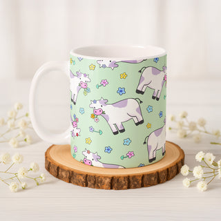 Taste the Flowers Cow Mug