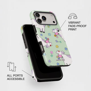 Taste The Flowers Cow Tough Phone Case