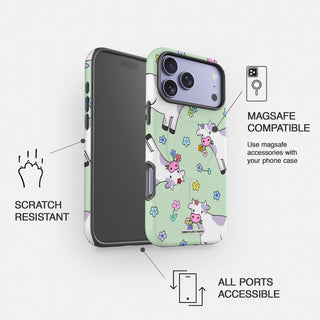 Taste the Flowers Cow Tough Magsafe Phone Case