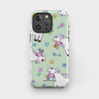 Taste The Flowers Cow Tough Phone Case