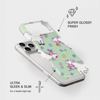 Taste the Flowers Cow Snap Case