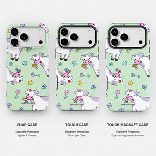 Taste the Flowers Cow Tough Magsafe Phone Case
