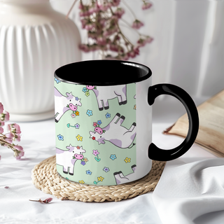 Taste the Flowers Cow Mug