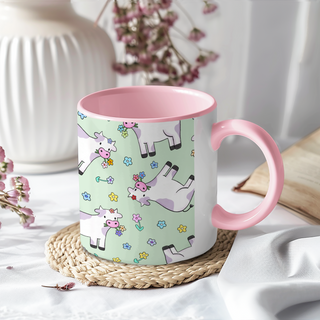 Taste the Flowers Cow Mug