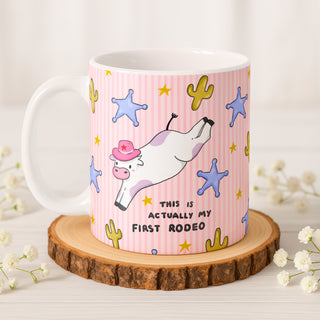 First Rodeo Cow Mug