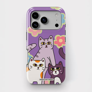 Three Little Cats Tough Phone Case