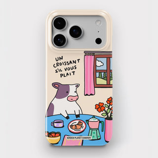 'Un Croissant Sil Vois Plait' Cow Snap Phone Case