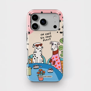 Un Cafe Sil Vous Plait Dog Tough Phone Case