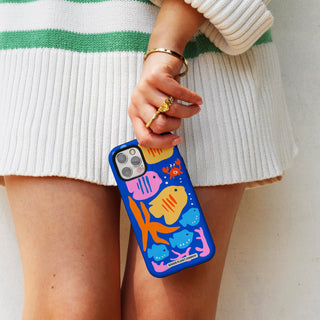 Under the Sea - Abstract Fishes Phone Case