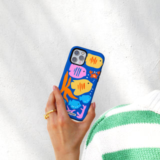 Under the Sea - Abstract Fishes Phone Case