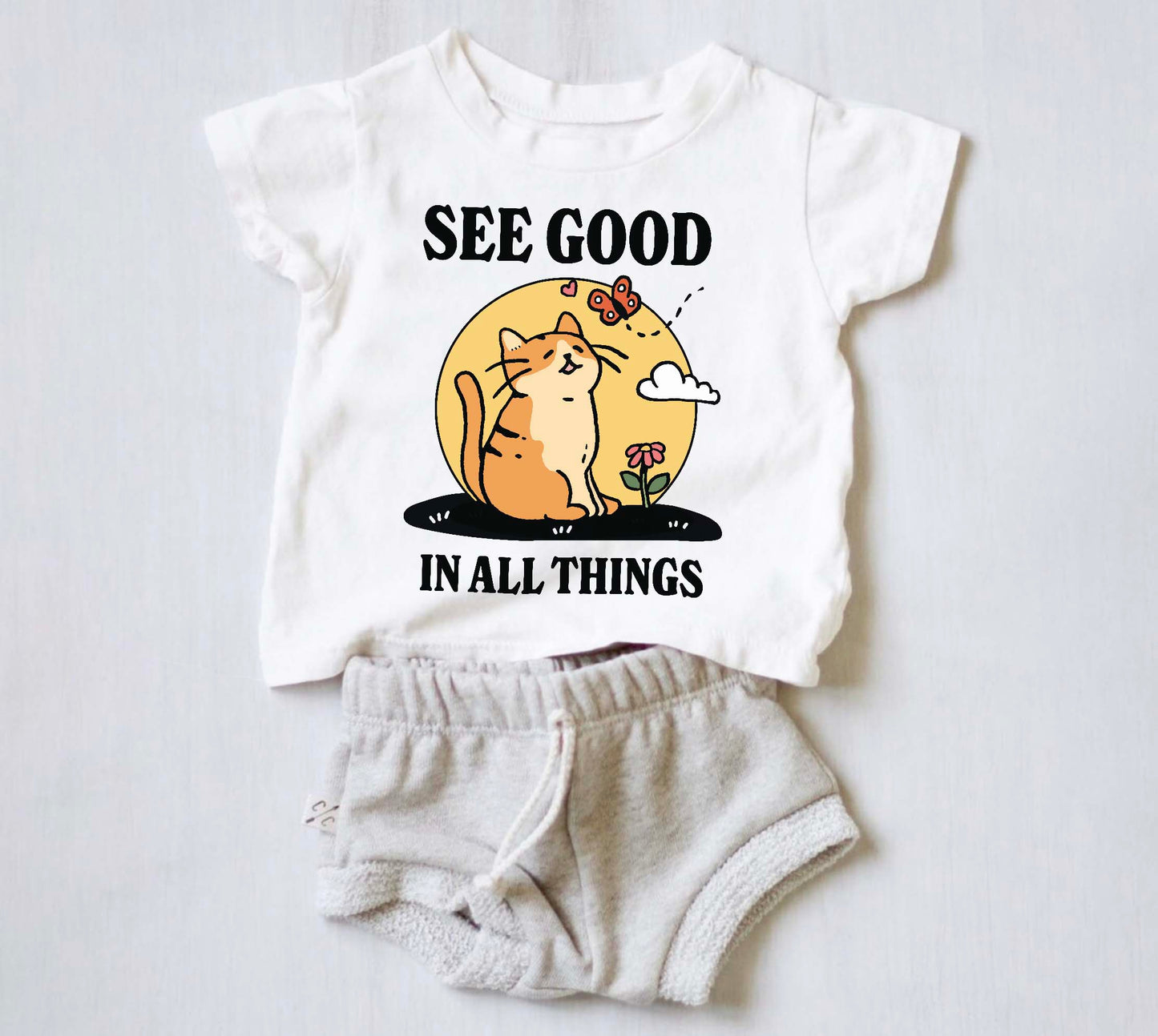 'See Good in all Things' Kid's Cat T-shirt