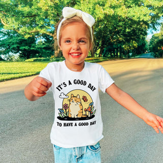 'good day' Kid's Cat T-shirt