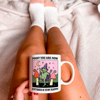 Untired and Very happy Frog Wizard Mug