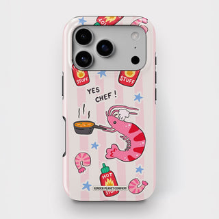 Yes Chef Pink Shrimp Tough Phone Case