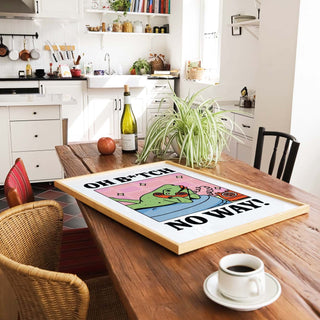 Oh B*tch No Way Frog Print