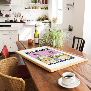 Un Cafe Sil Vous Plait Goose Print