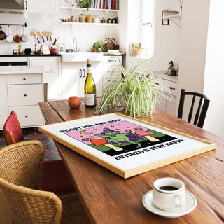 Untired and Very Happy Frog Print