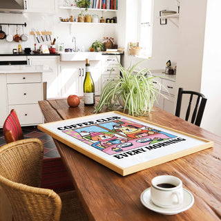 Coffee Club Every Morning Dog Print