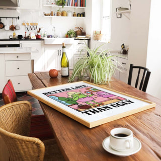 Better Late Than Ugly Frog Print