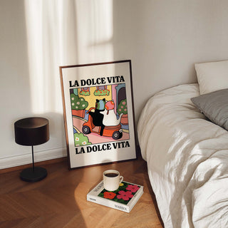 'La dolce Vita' Cat Print