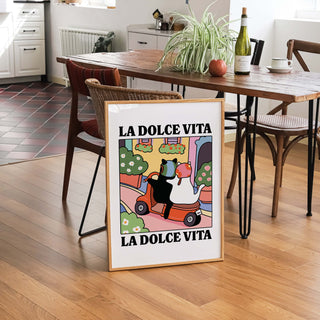 'La dolce Vita' Cat Print