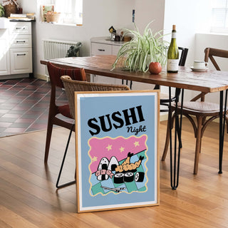 'Sushi Night' Blue Print