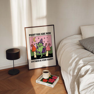 Untired and Very Happy Frog Print