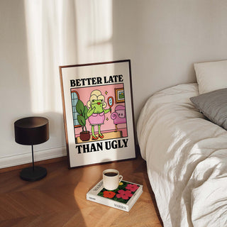 Better Late Than Ugly Frog Print