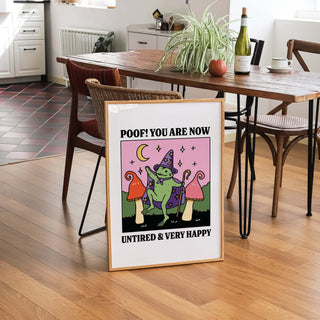 Untired and Very Happy Frog Print