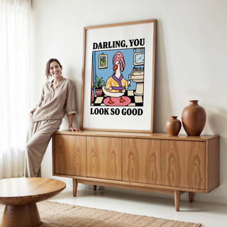 Darling you Look so Good Goose Blue Print