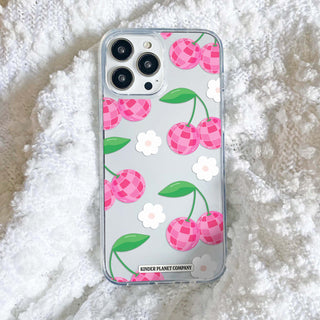 Disco Cherries Clear Phone Case