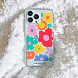 Funky Floral Clear Phone Case