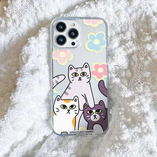 Cute Cats Clear Phone Case