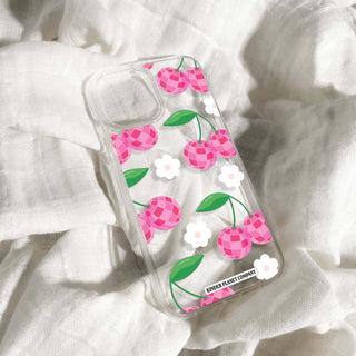 Disco Cherries Clear Phone Case