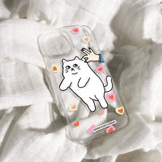 Cat Heart Clear Phone Case