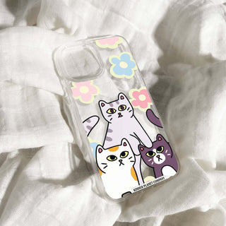 Cute Cats Clear Phone Case