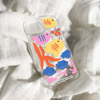 Funky Fishes Clear Phone Case
