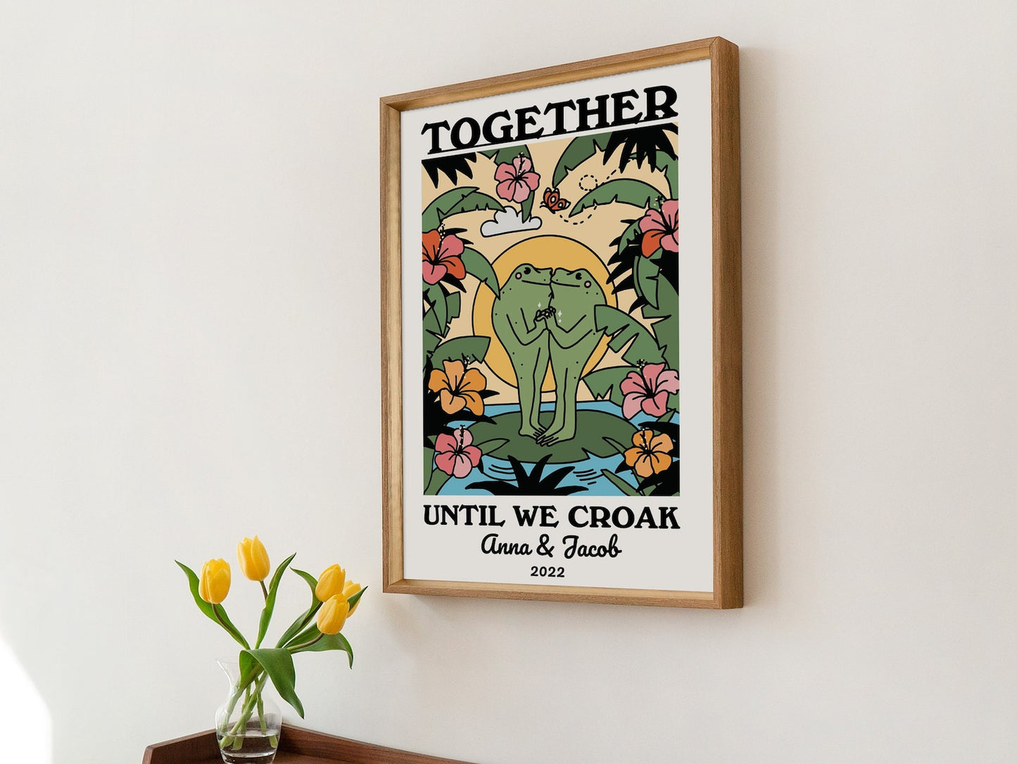 Custom Framed 'Together until we croak' Print