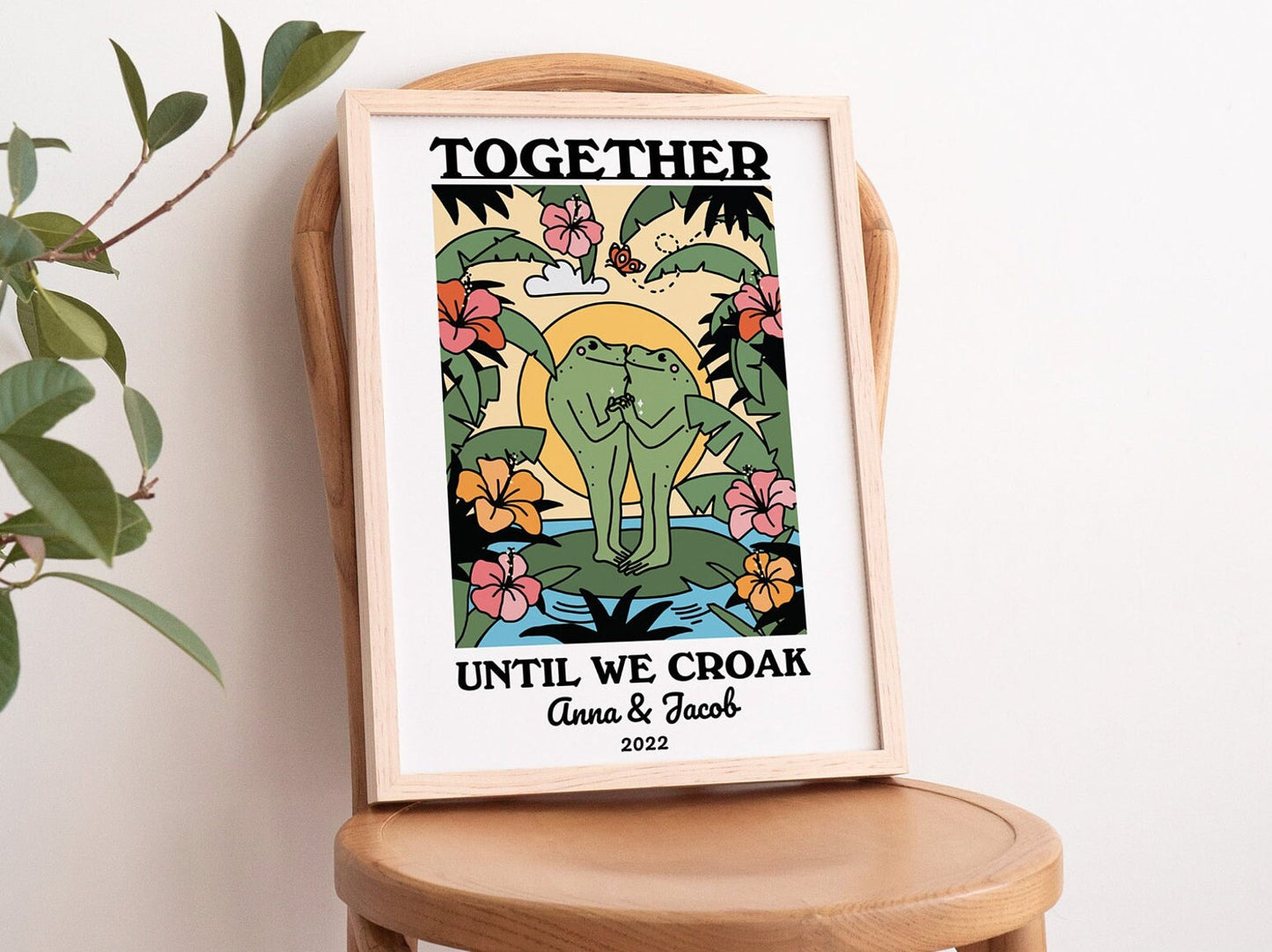 Custom Framed 'Together until we croak' Print