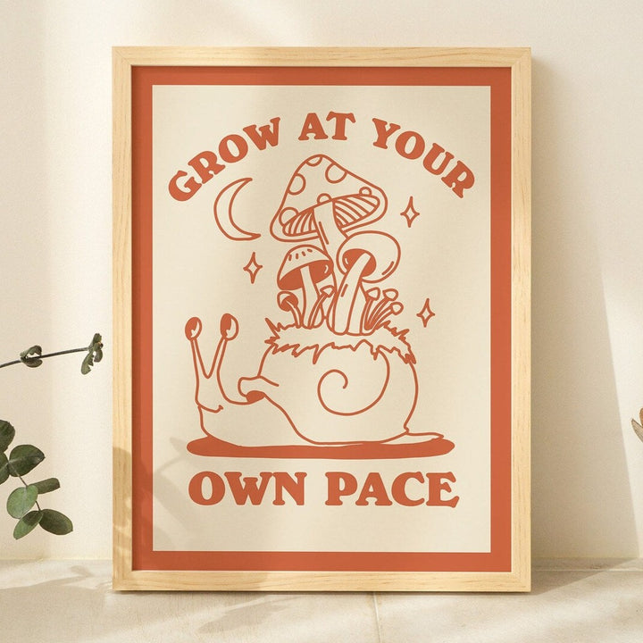 'At Your Own Pace' Snail Print