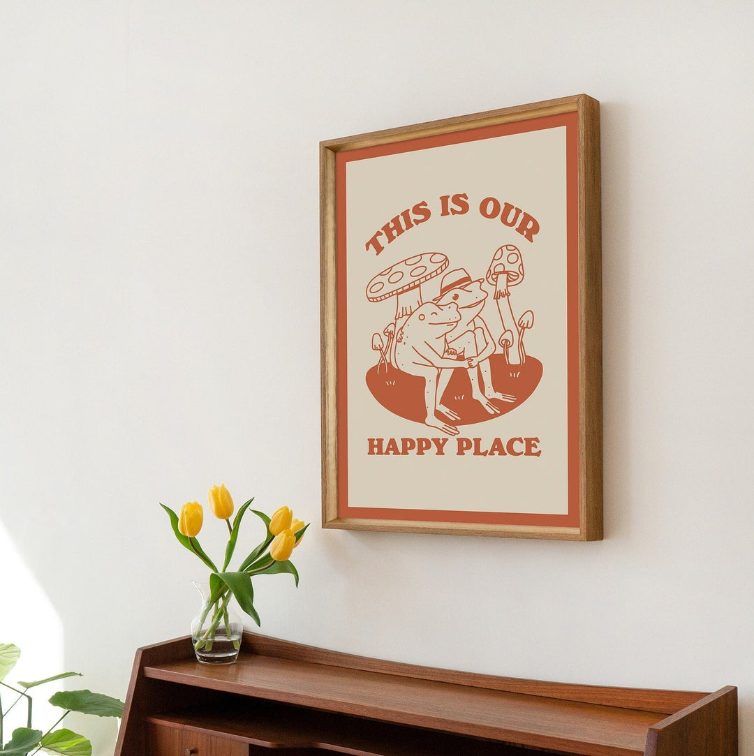 'This is our Happy Place' Frog Print