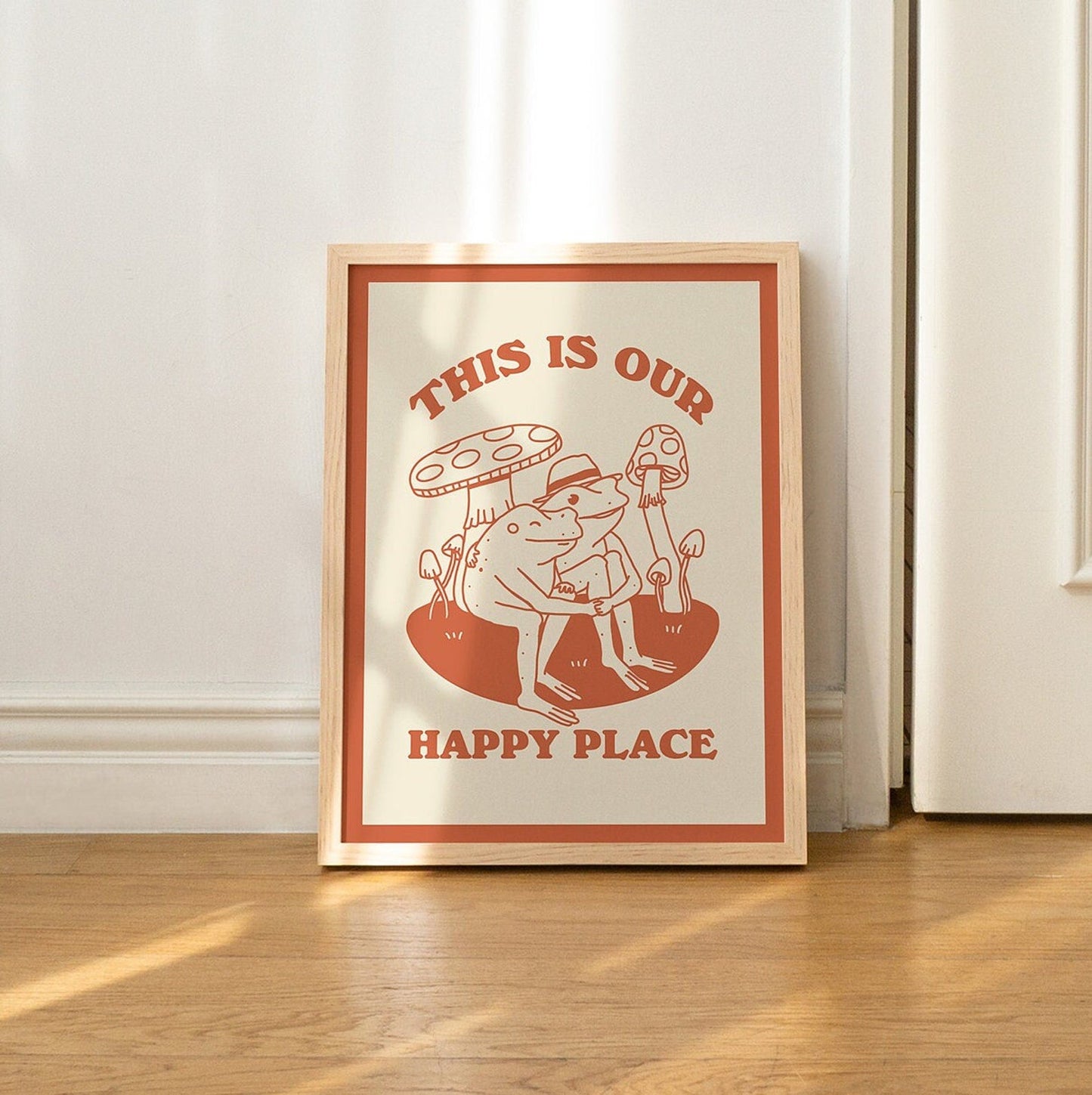 'This is our Happy Place' Frog Print