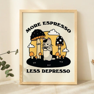 'More Espresso' Cat Print