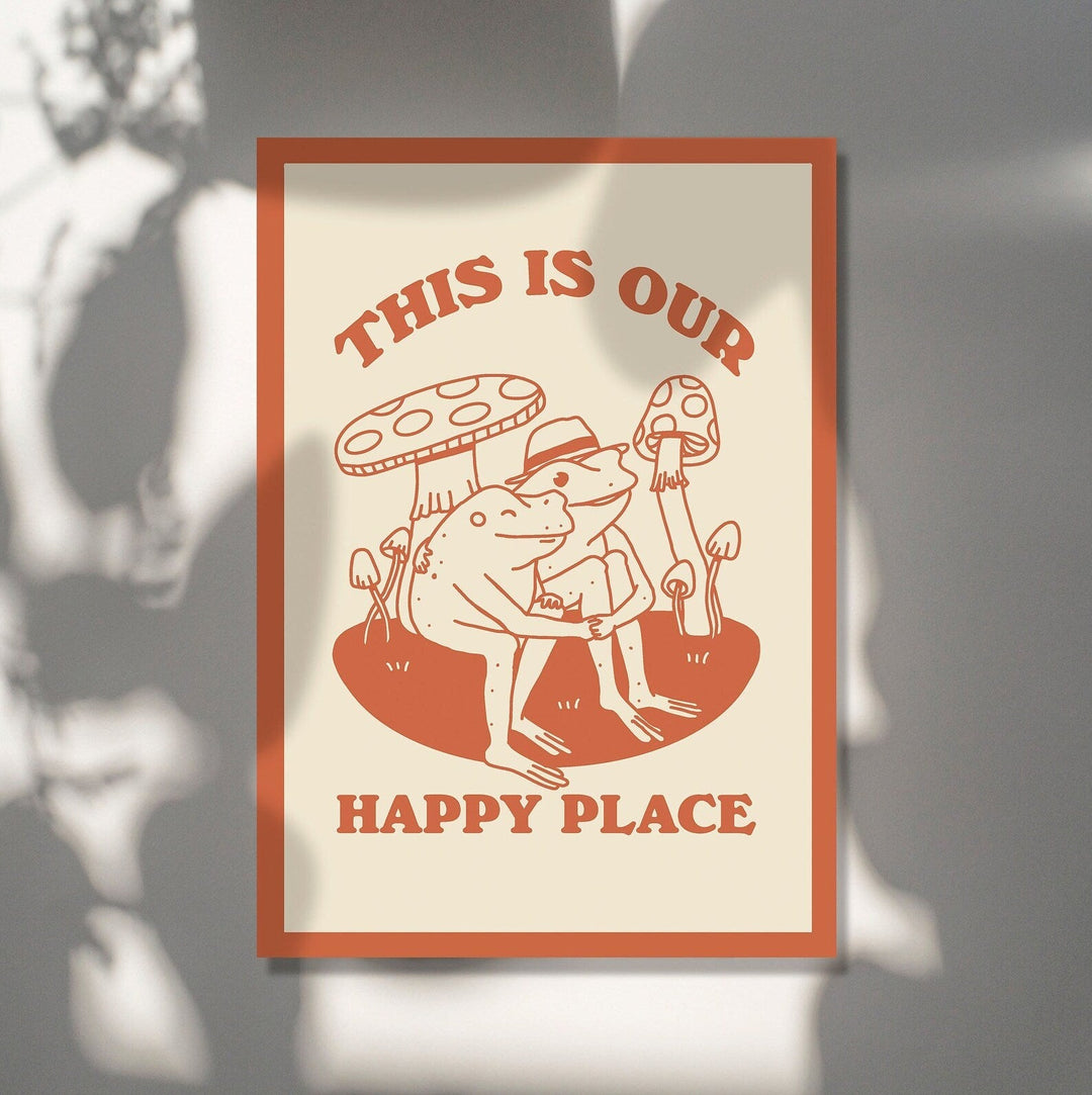 'This is our Happy Place' Frog Print