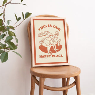 'This is our Happy Place' Frog Print