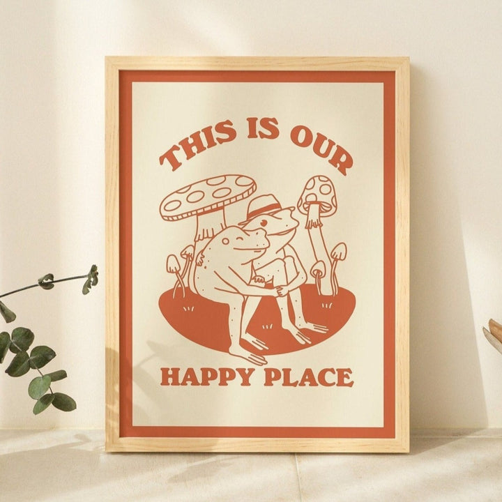 'This is our Happy Place' Frog Print