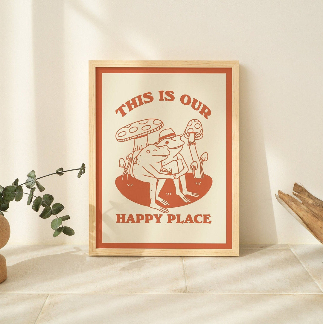 'This is our Happy Place' Frog Print