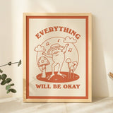 'Everything will be okay' Frog Print