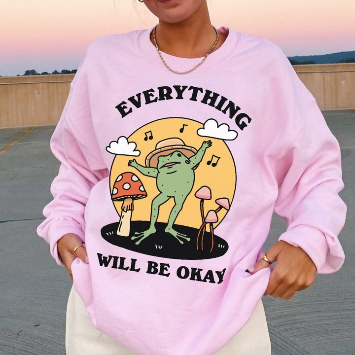 'Everything will be okay' Frog Sweatshirt